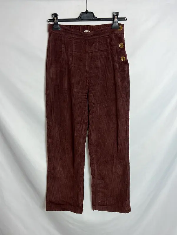LOUISE MISHA. Pantalón pana burdeos. T 36 (Tara)