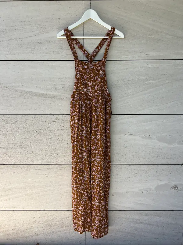 LOUISE MISHA. Peto fluido camel flores. T 36