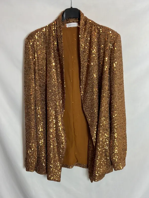 LOVE ROOM. Chaqueta fluida mini lentejuelas. T M