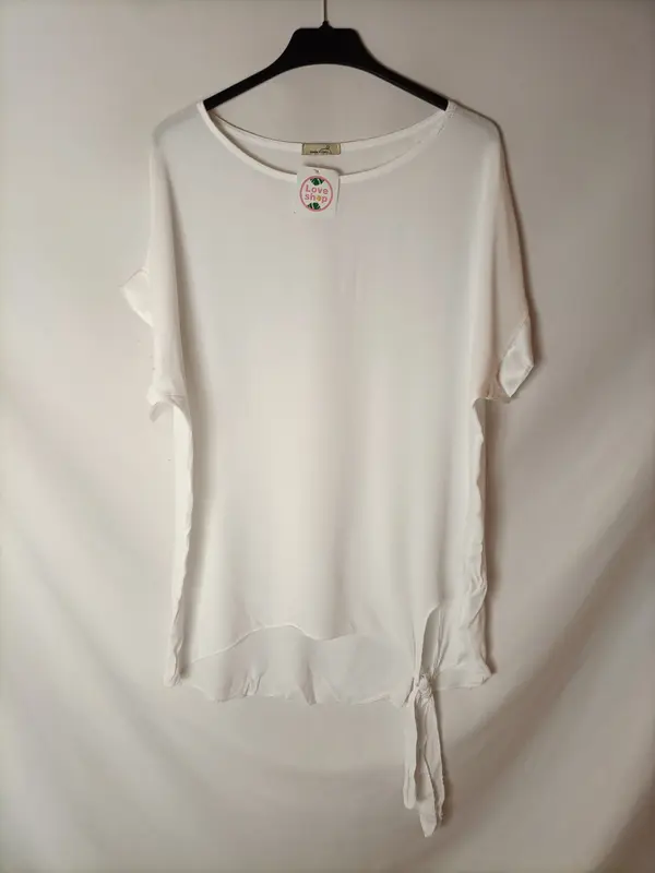 LOVE SHOP. Blusa blanca nudo T.U(s/m)