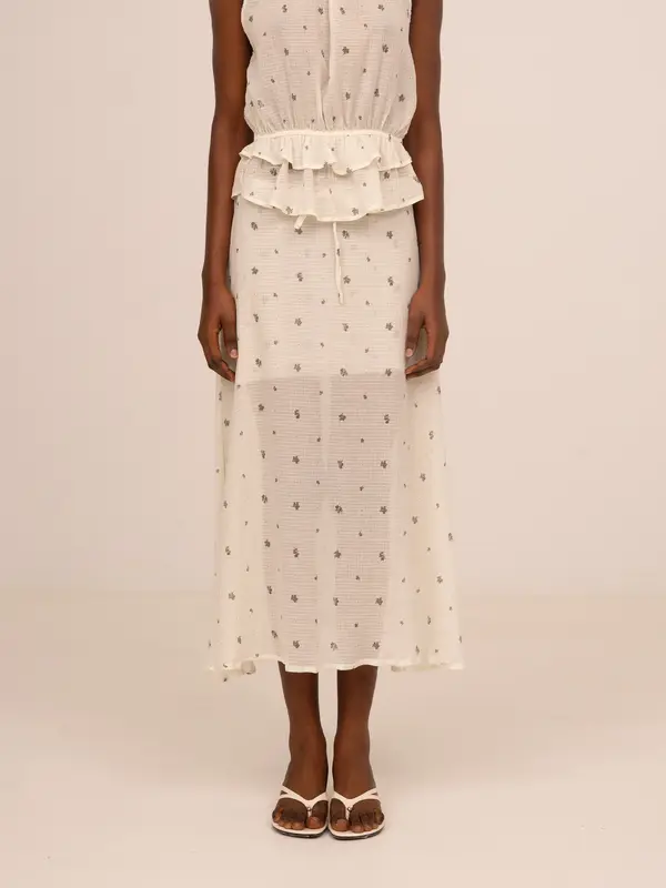 Lumea Floral Print Midi Skirt