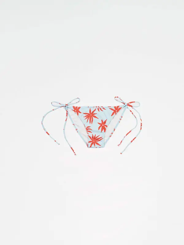 Magician Floral Print Blue Bikini Bottom