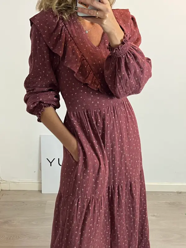 MAGNOLYA. Vestido largo flores. T 1 (S)