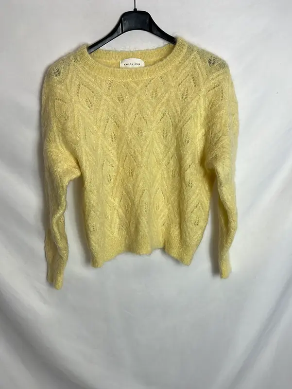 MAISON ANJE. Jersey Lana amarillo claro. T S