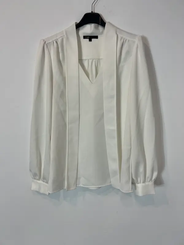 MAJE. Blusa blanca lazada. T 1 (S)