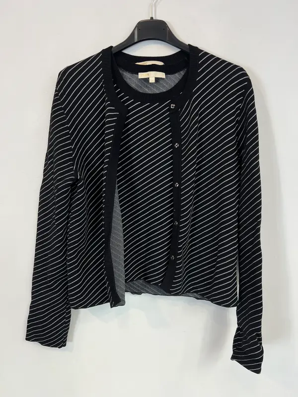 MAJE. Conjunto punto elástico rayas. T 2 (S/M)