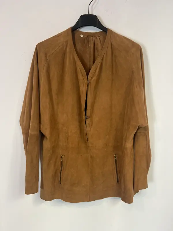 MAJE. Top fluido camel piel. T S/M