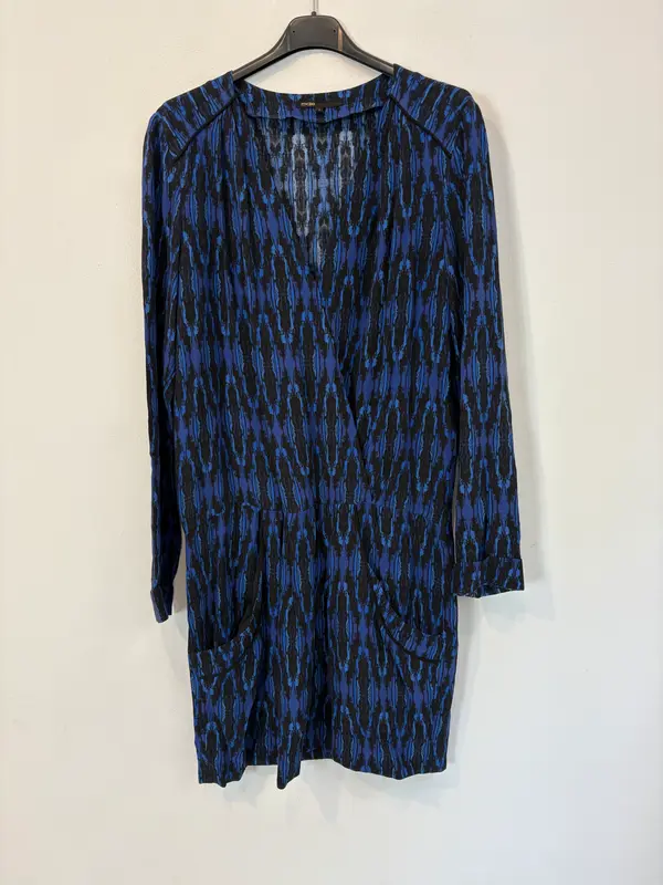 MAJE. Vestido corto estampado azul