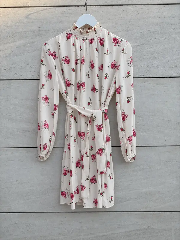 MAJE. Vestido corto estampado fluido