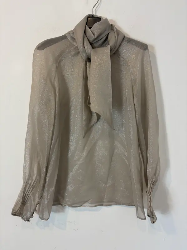 MALO Italia . Blusa semitransparente seda