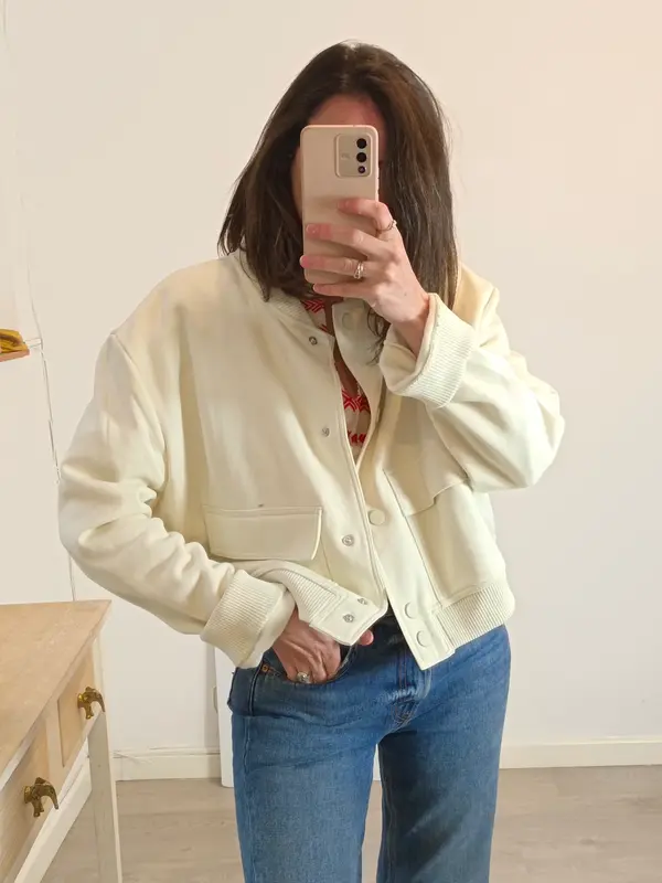 MANGO. Chaqueta crudo botones. T XL