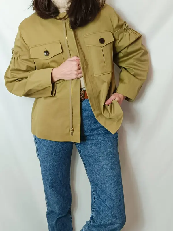 MANGO. Chaqueta mango beige T.s