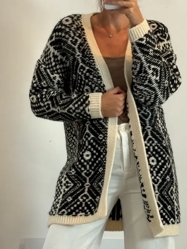 MANGO. Chaqueta punto grueso