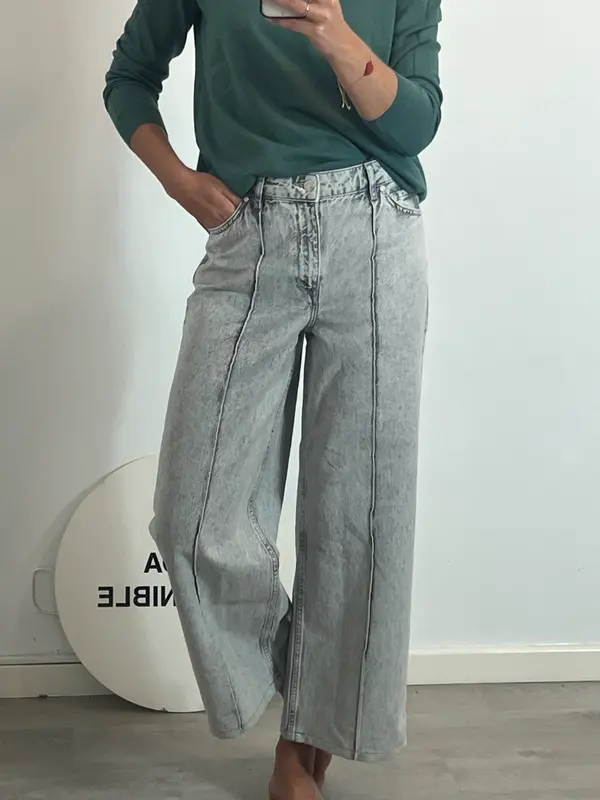 MANGO. Denim gris recto T.38