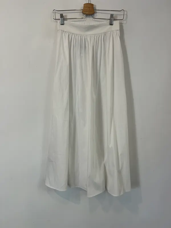 MANGO. Falda blanca evasé