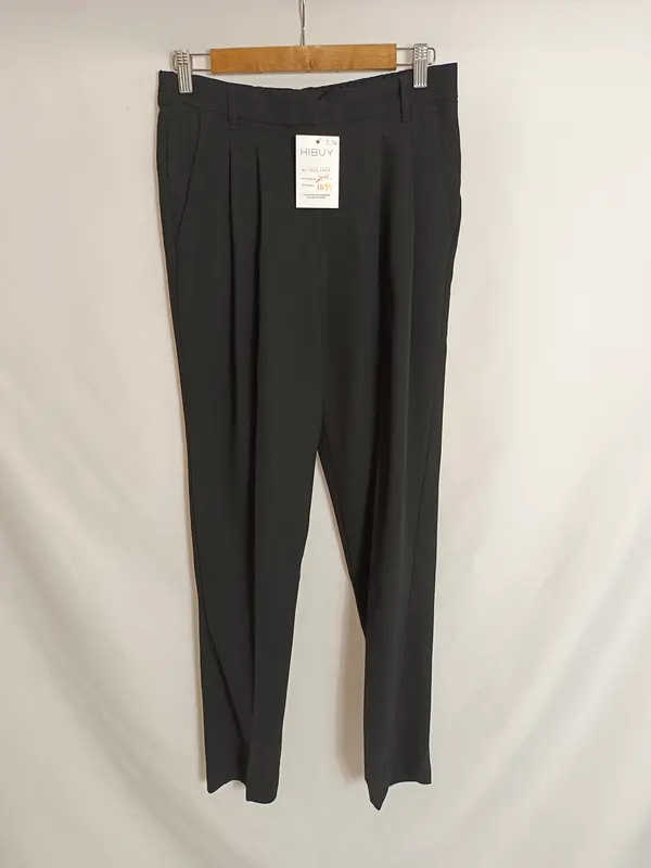 MANGO. Pantalón pinza  negro T.36