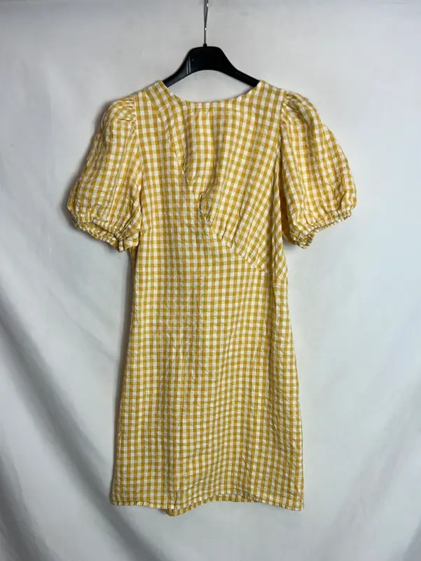 MANGO. Vestido corto cuadros vichy  T.m