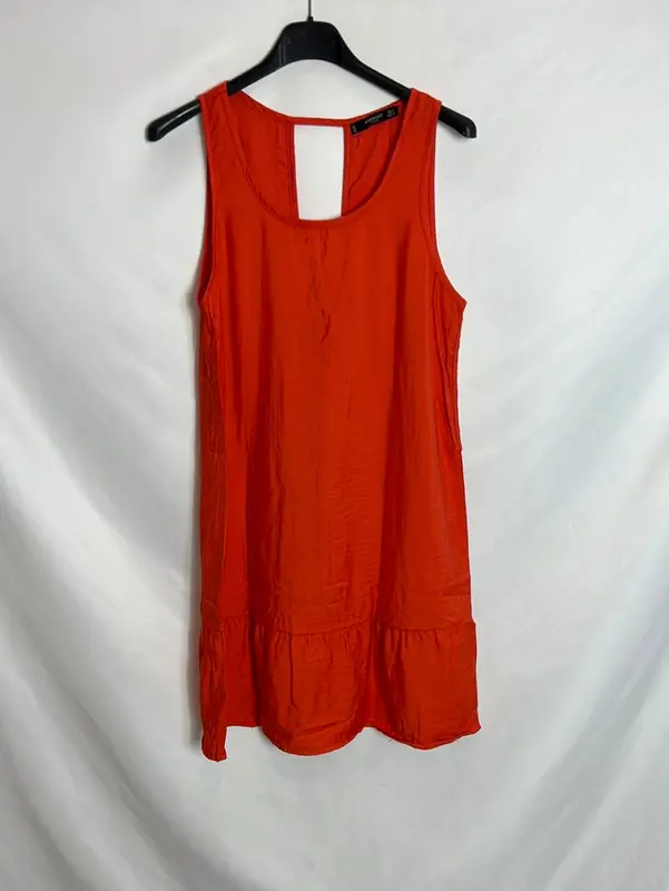MANGO. Vestido corto naranja. T S