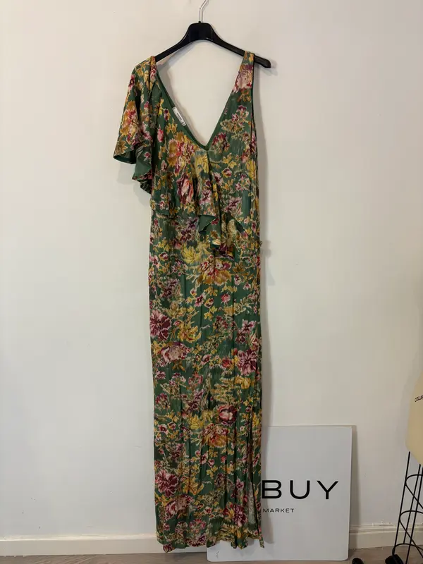 MANGO. Vestido largo estampado