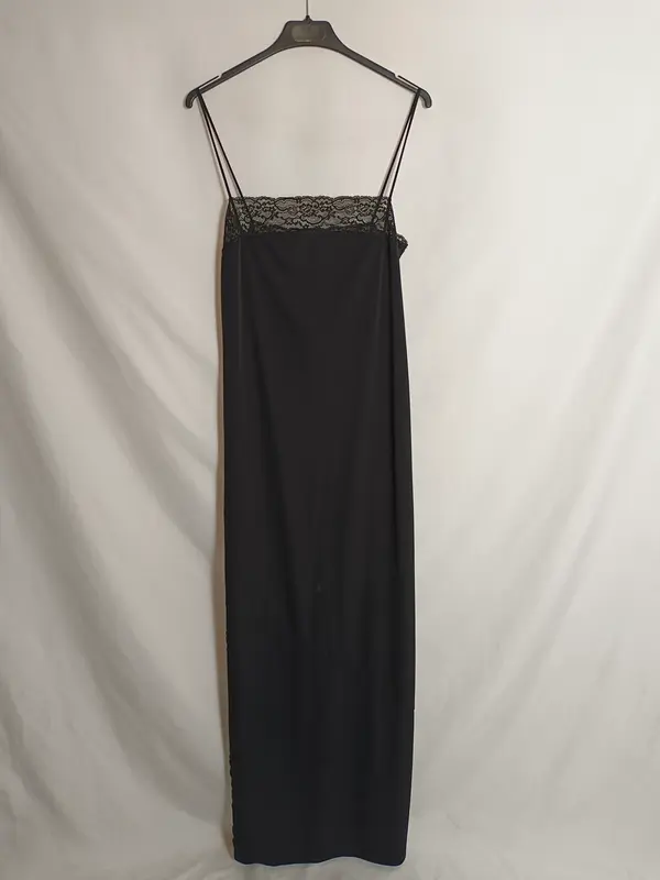 MANGO. Vestido largo lencero T.m
