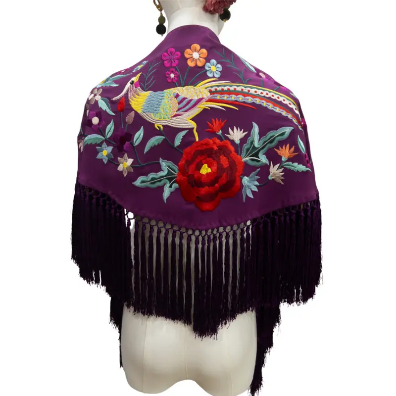 Mantón Calandria Morado