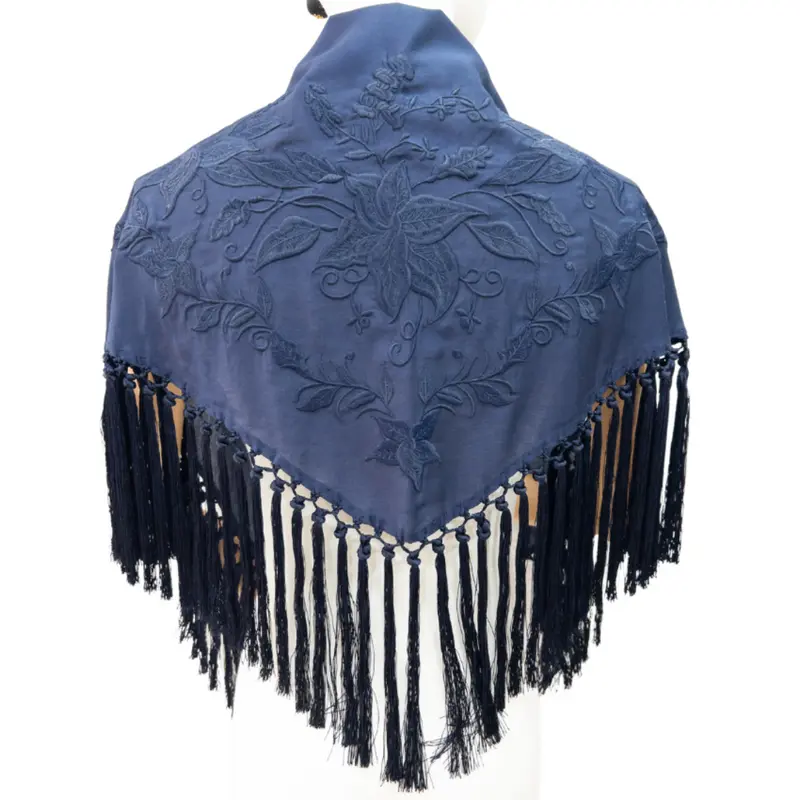 Mantón Candelaria Azul Marino
