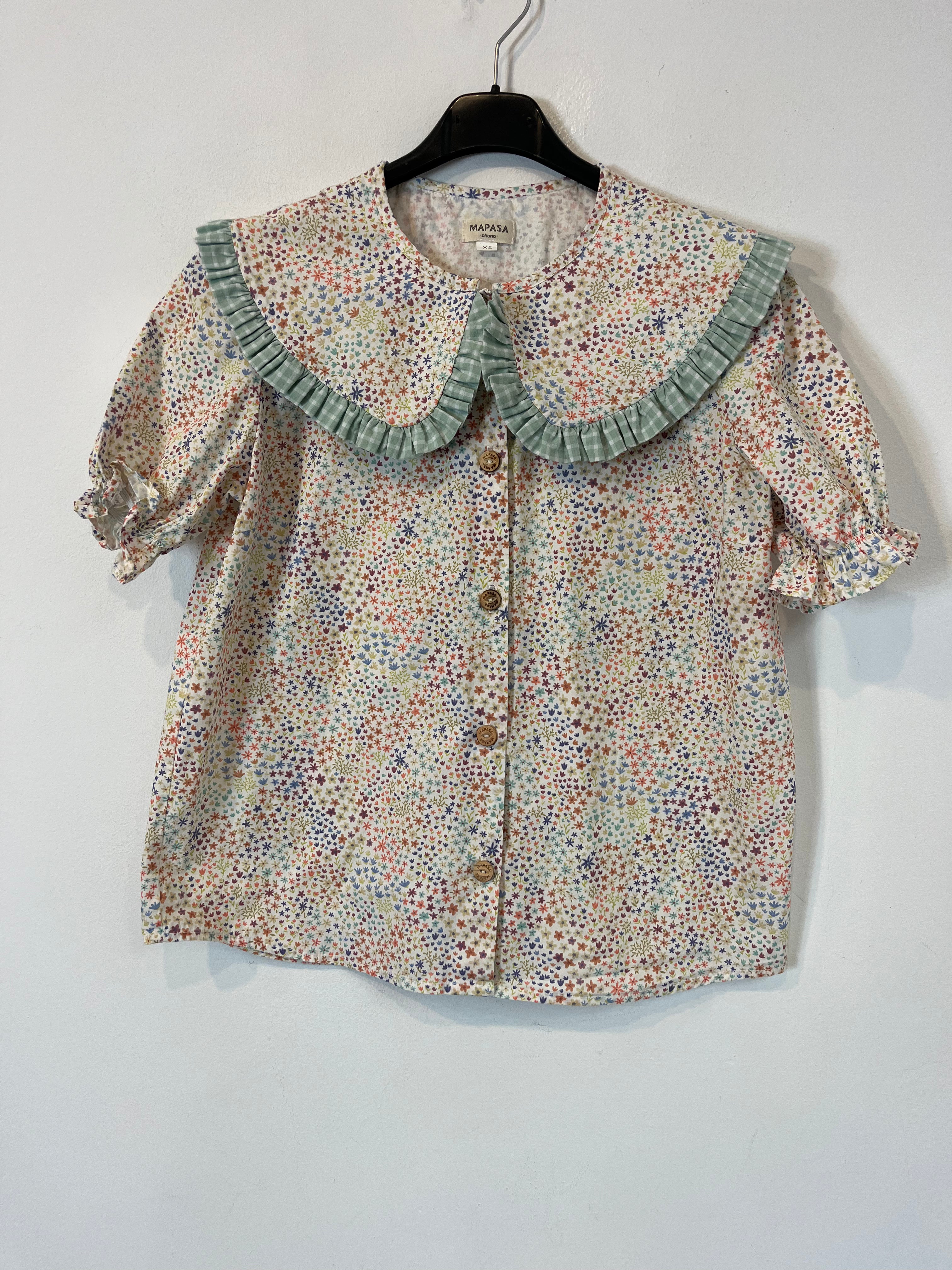 MAPASA OHANA. Blusa flores cuello T.xs