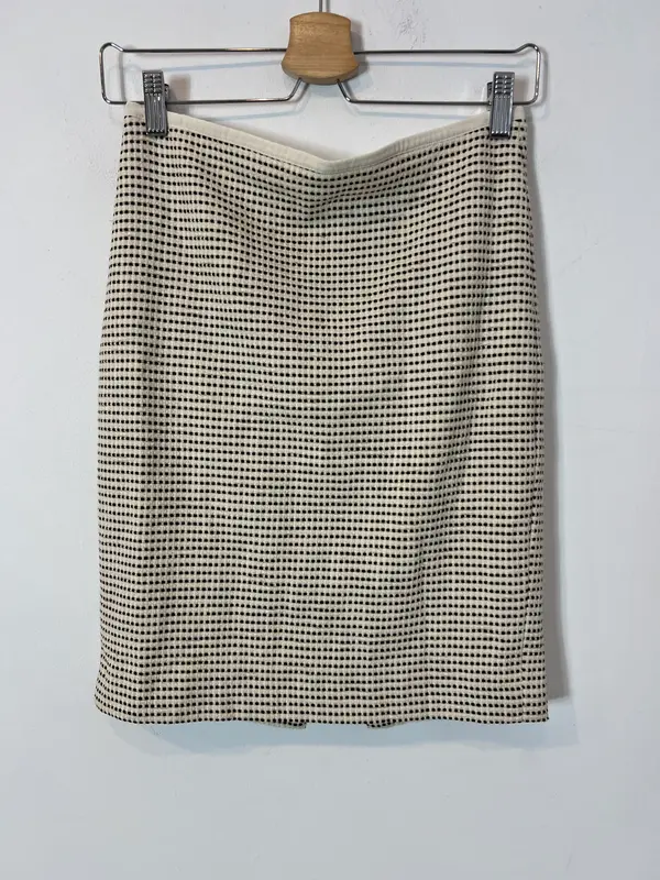 MARCCAIN. Falda beige textura T.1(s)
