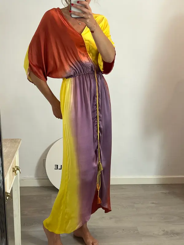 MARIA ROCH. Vestido largo multicolor TU(S)