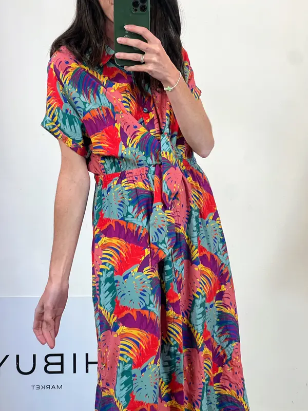 MARIE SIXTINE. Vestido midi estampado colores