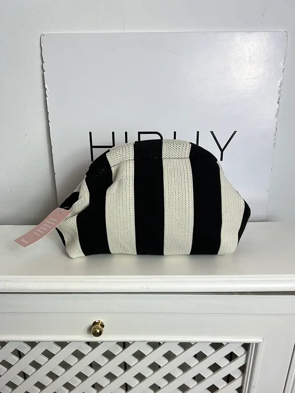 MARIETH. Bolso de mano rayas