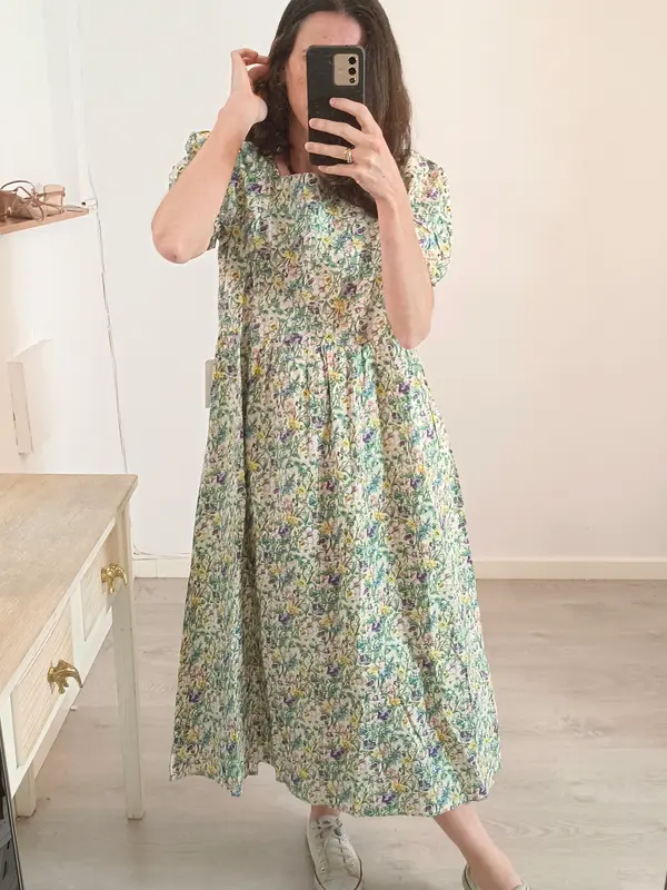 MARIETH. Vestido midi flores T.s
