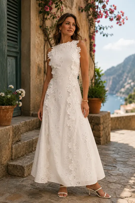 Marisa™ | Elegante Vestido Maxi Bordado