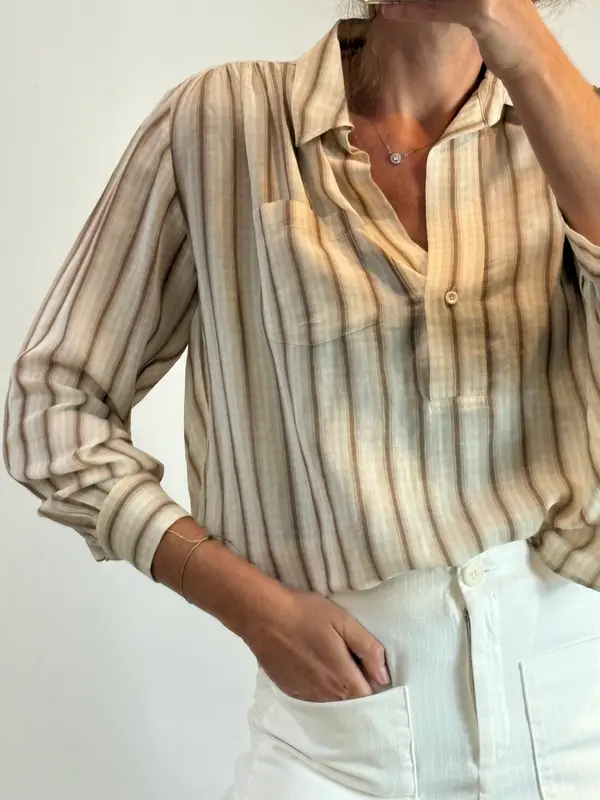 MASSCOB. Blusa rayas algodón