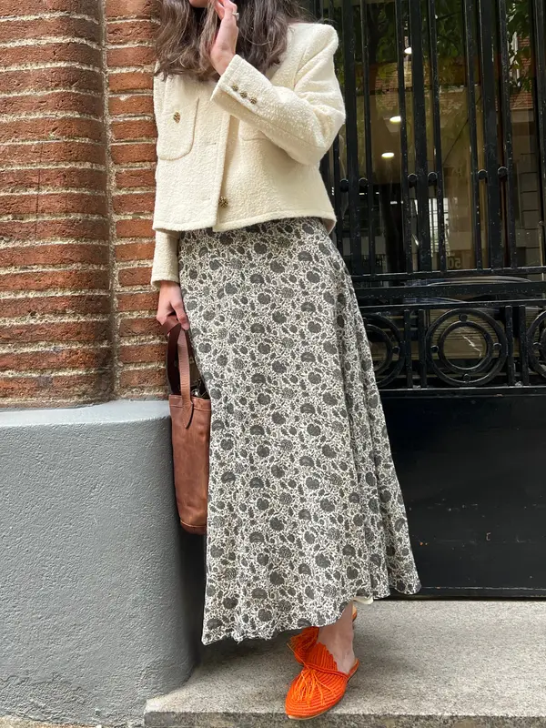 MASSCOB. Falda larga estampada