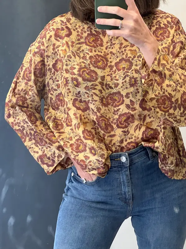 MASSCOB. Top flores fluido. T XS