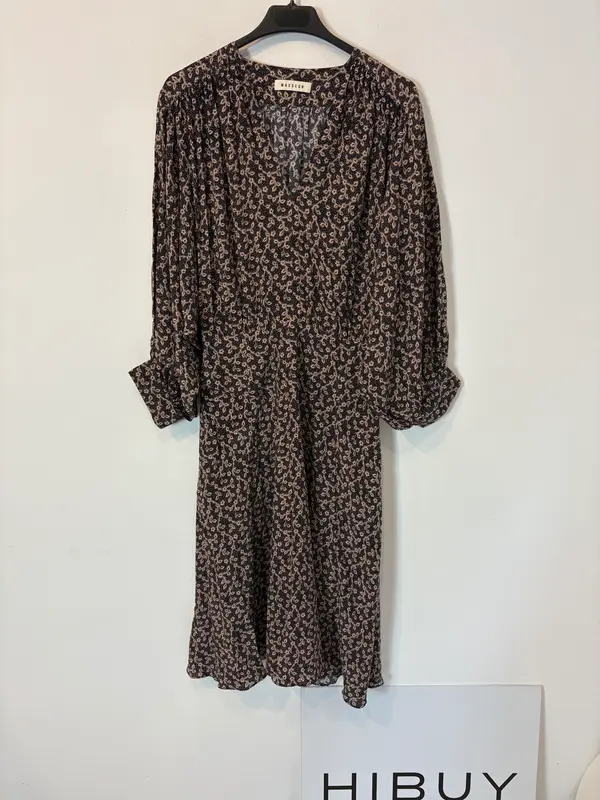 MASSCOB. Vestido midi seda estampado