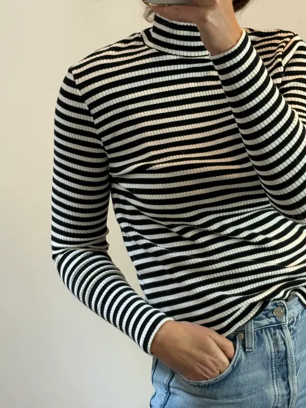 MASSIMO DUTII, Top rayas canalé