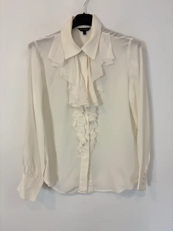 MASSIMO DUTTI. Blusa fluida volante