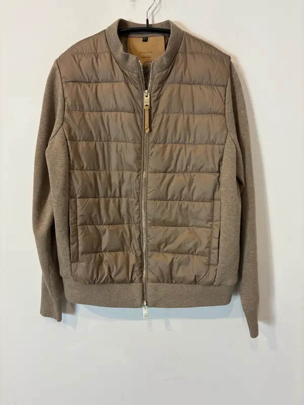 MASSIMO DUTTI. Bomber ligera doble textura