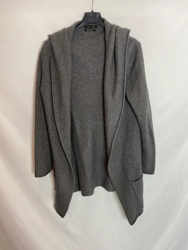 MASSIMO DUTTI. Cárdigan punto gris