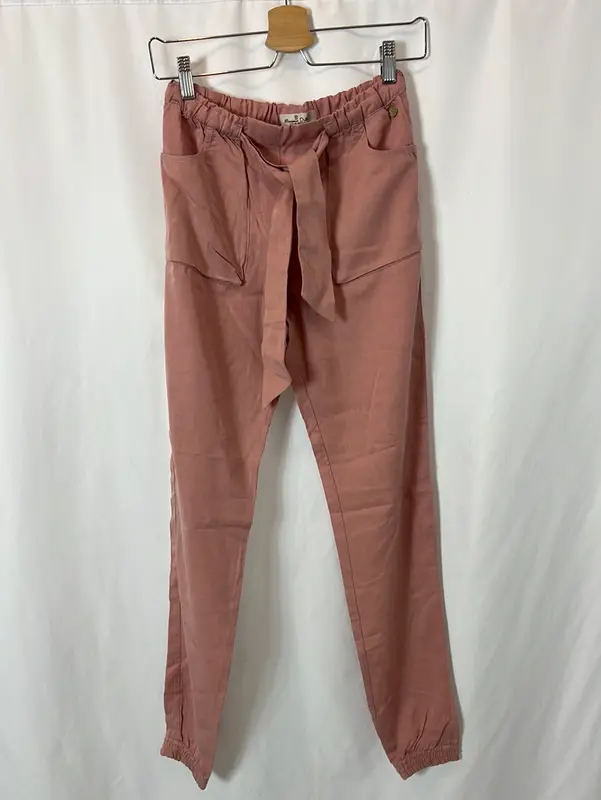 MASSIMO DUTTI. Pantalón rosa fluido. T 13-14 años (XS)