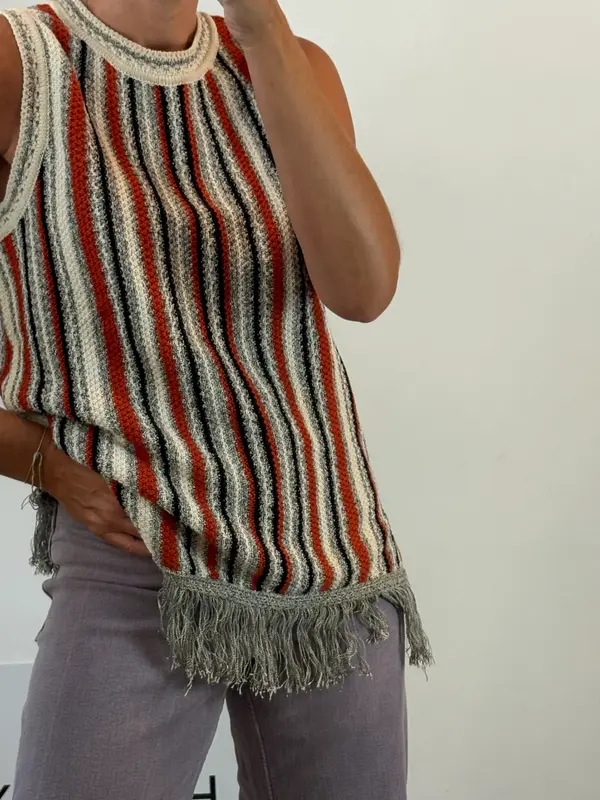 MASSIMO DUTTI. Top punto rayas T.m