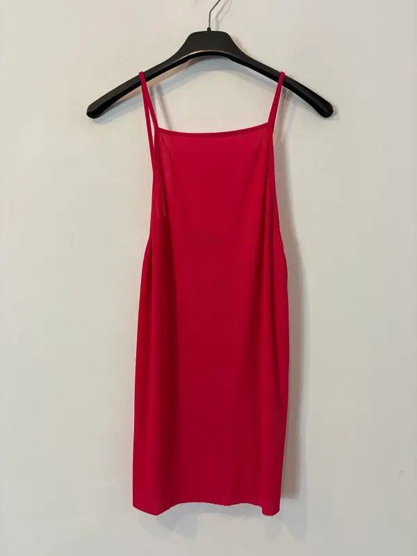MASSIMO DUTTI. Top rosa textura