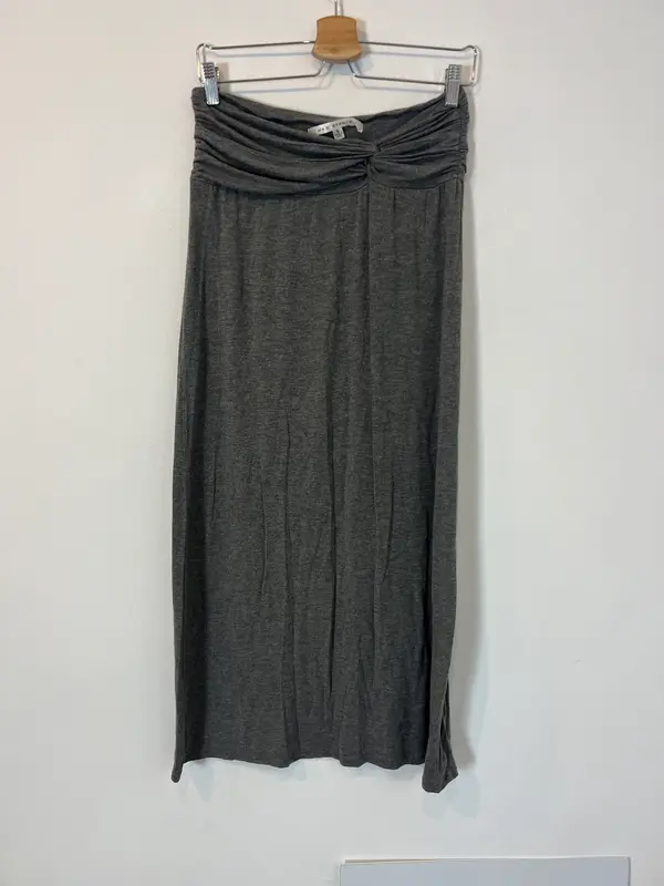 MAX STUDIO. Falda larga gris punto elástico. T S