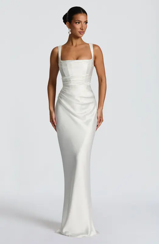 MAXIVESTIDO CALANTHE - MARFIL