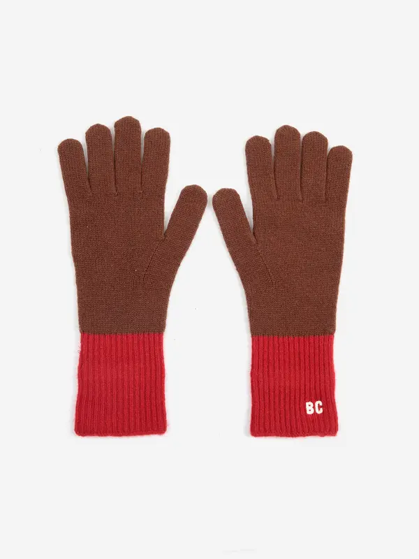 Merino wool knitted gloves