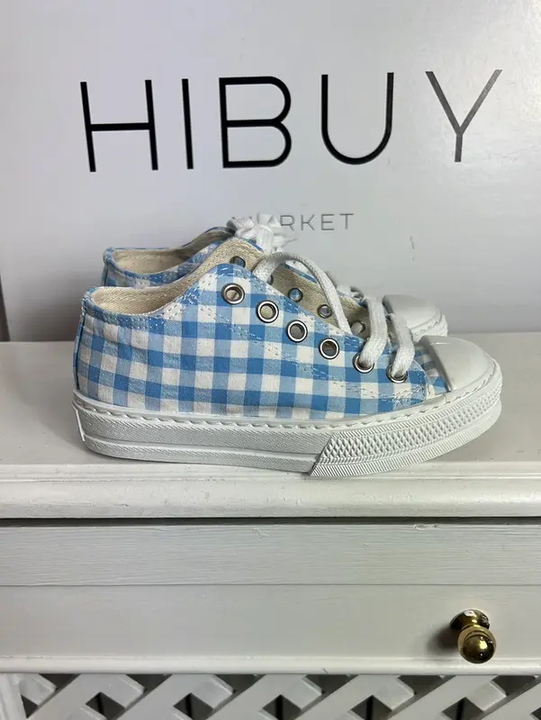 MI CANESÚ. Zapatillas cuadros vichy. T 29