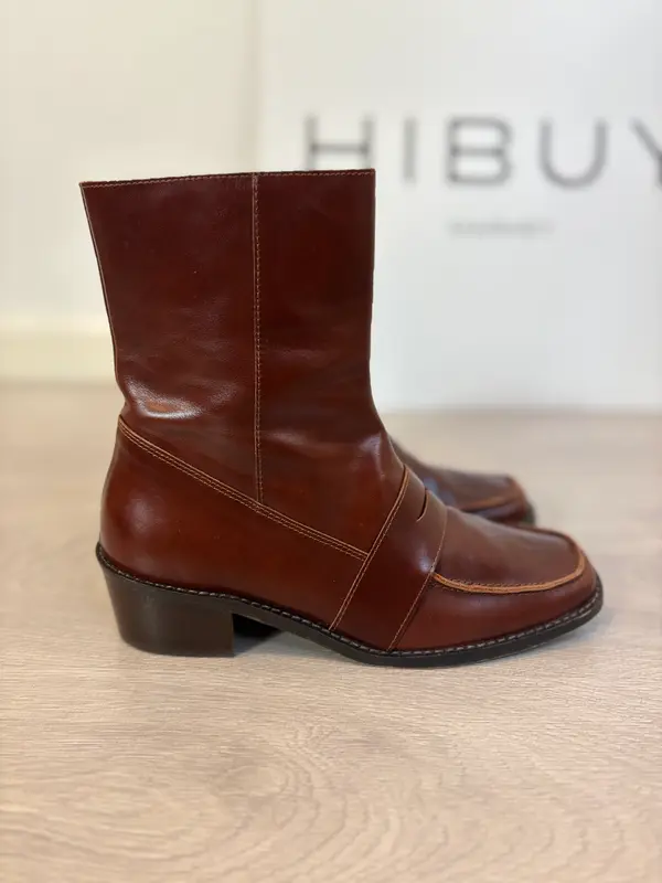 MICUIR. Botines piel efecto mocasín. T 38