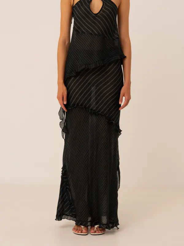 Midnight Blue Striped Ecstasy Skirt
